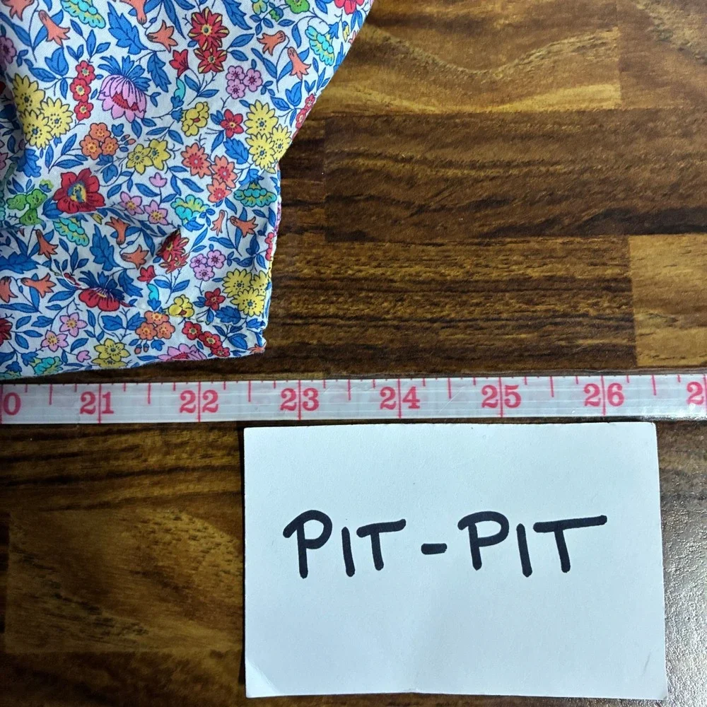 J. Crew x Liberty Fabrics Ruffle Classic Popover Shirt Size 4 Favourite Flowers